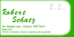 robert schatz business card